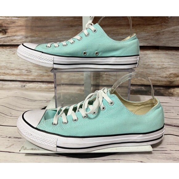 Converse Shoes Mens 11 Womens 13 Chuck Taylor OX Low Sneakers 136565F Mint Green - Picture 1 of 10
